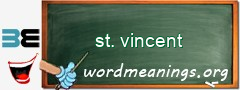 WordMeaning blackboard for st. vincent